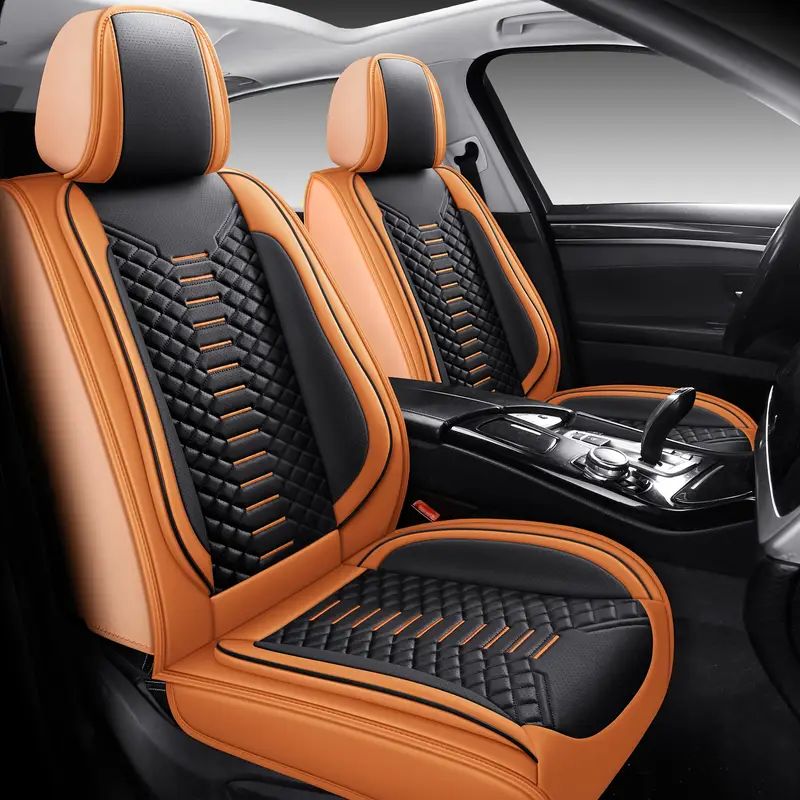 Kit Capa Para Banco de Carro em Couro Legítimo Universal Venezian + BRINDES: Tapetes Automotivos