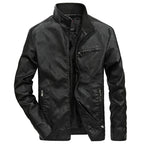 Jaqueta Masculina De Inverno Motoqueiro Gola Em Pé - Promoção de Inverno 2025