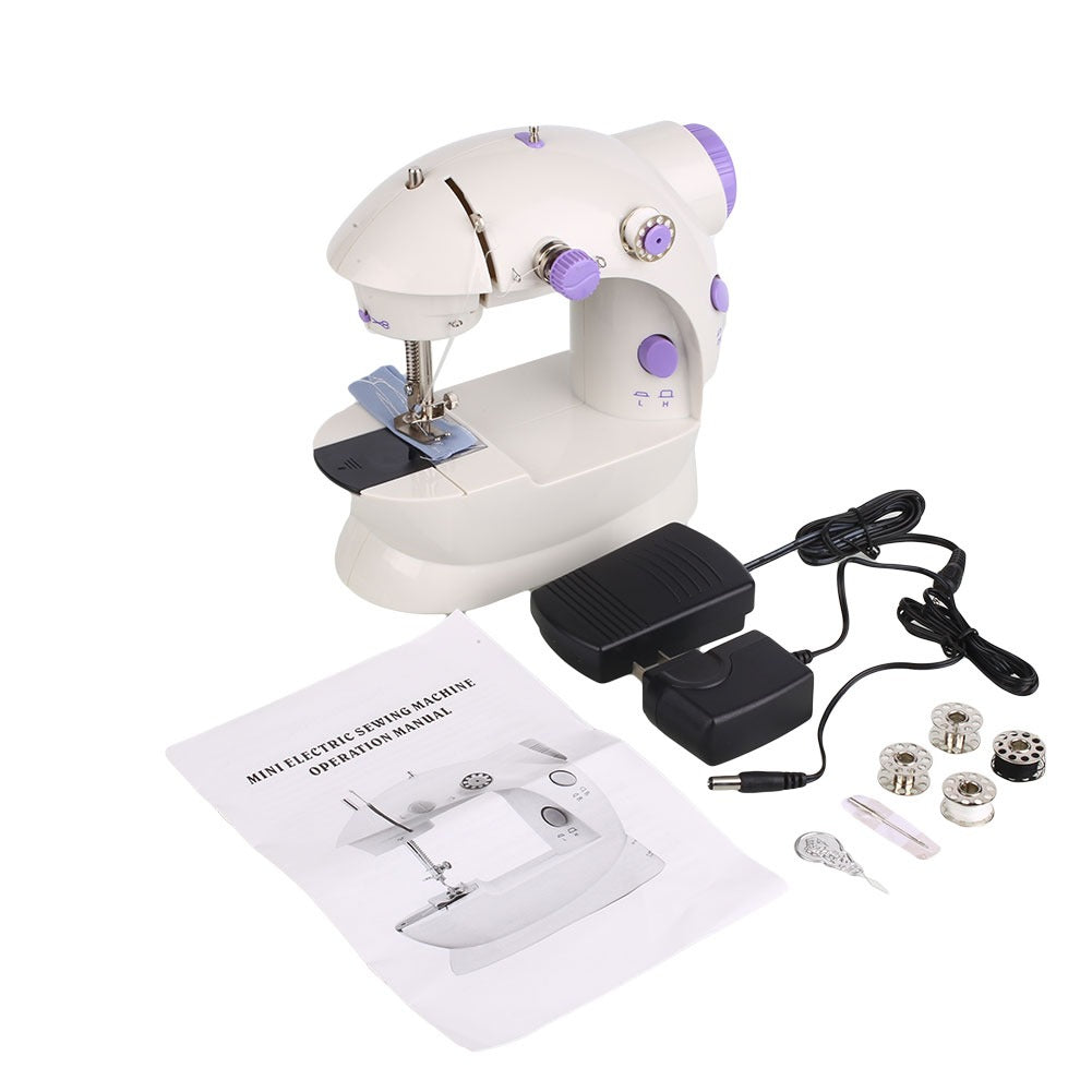 Mini Máquina Portátil Elétrica c/ Costura Reta Bivolt 110v/220v + MINI MESA EXTENSORA GRÁTIS